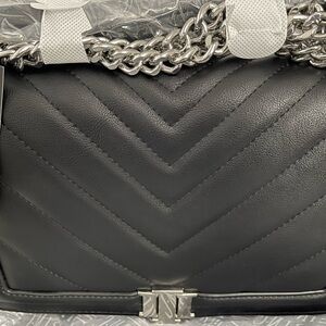 Black Quilted Leather Chain Bag